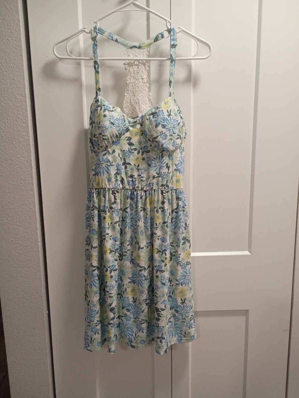 No Boundaries Blue & Green Floral Midi Sundress